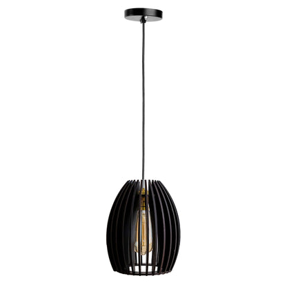 Carat Black Wood Ceiling Pendant Lamp