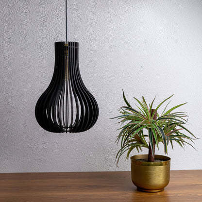 Carrie Black Engineered Wood Ceiling Pendant Lamp