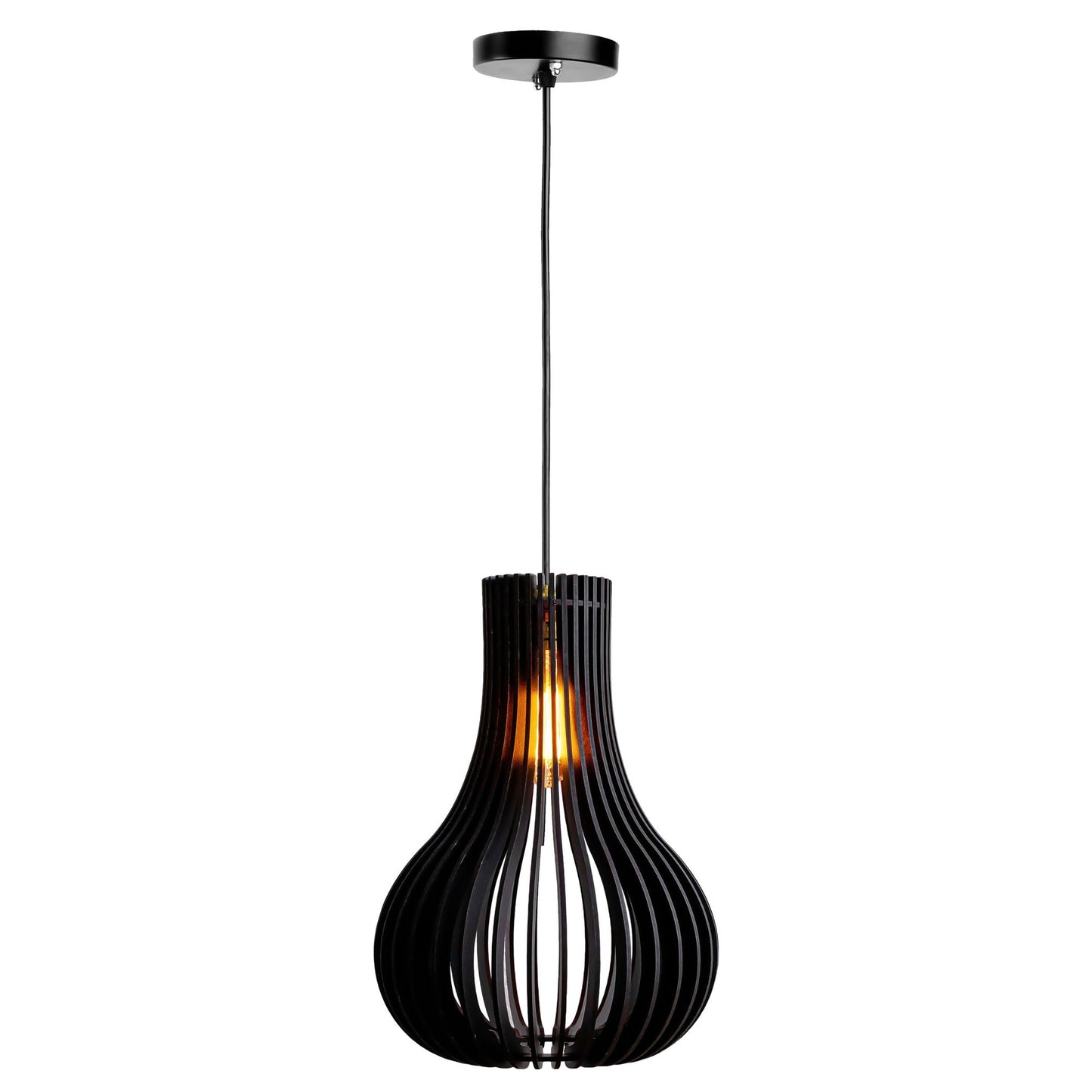 Carrie Black Engineered Wood Ceiling Pendant Lamp
