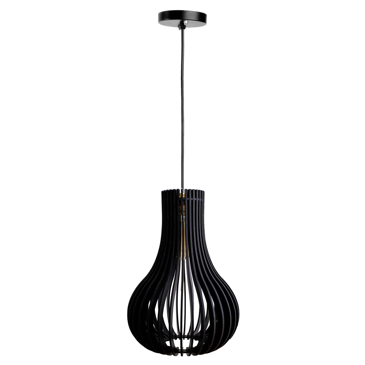 Carrie Black Engineered Wood Ceiling Pendant Lamp