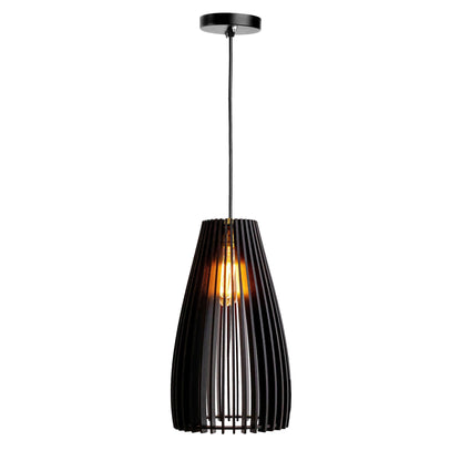 Cazel Black Engineered Wood Ceiling Pendant Lamp