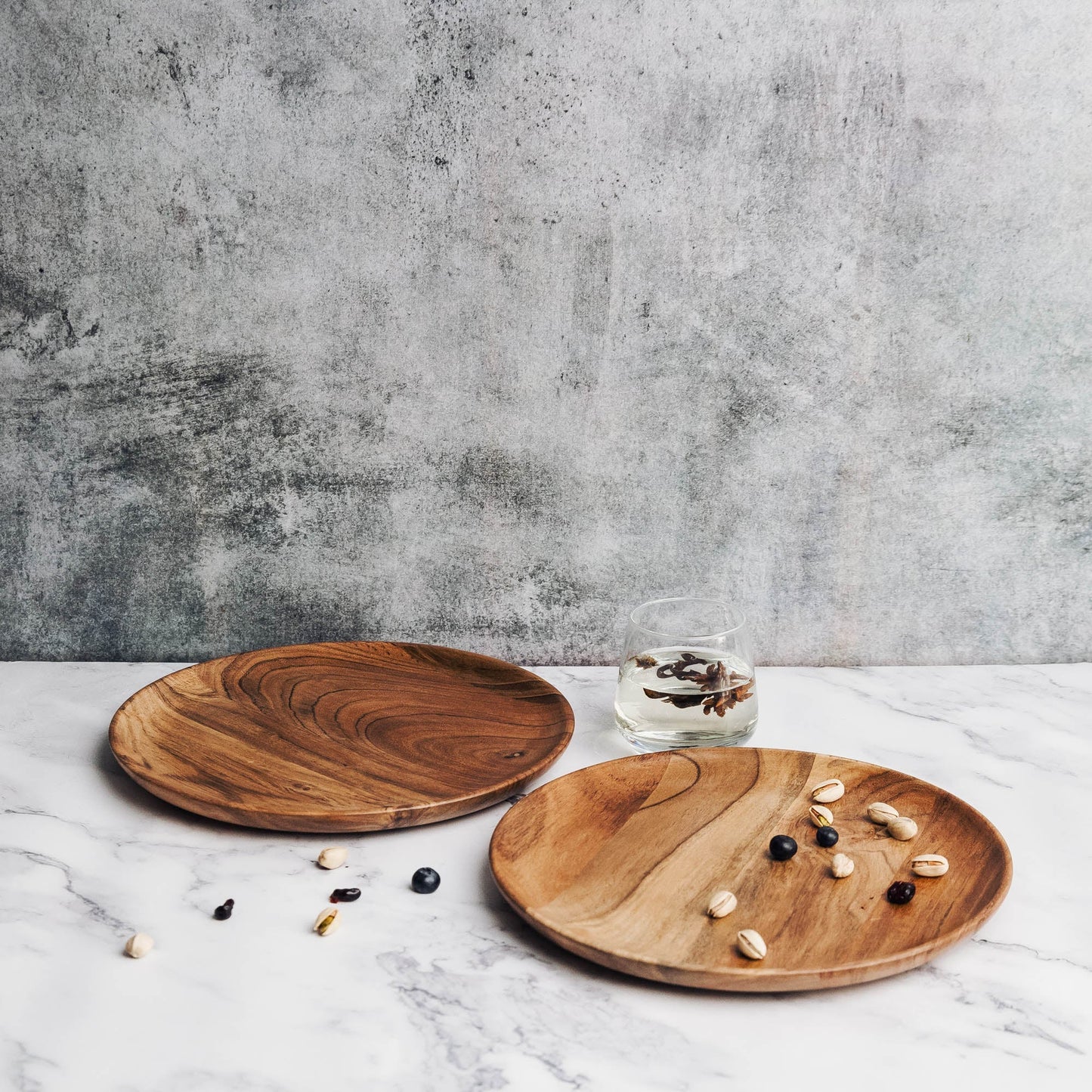 Dune Acacia Wood Plates | Set of 2 Large Plates