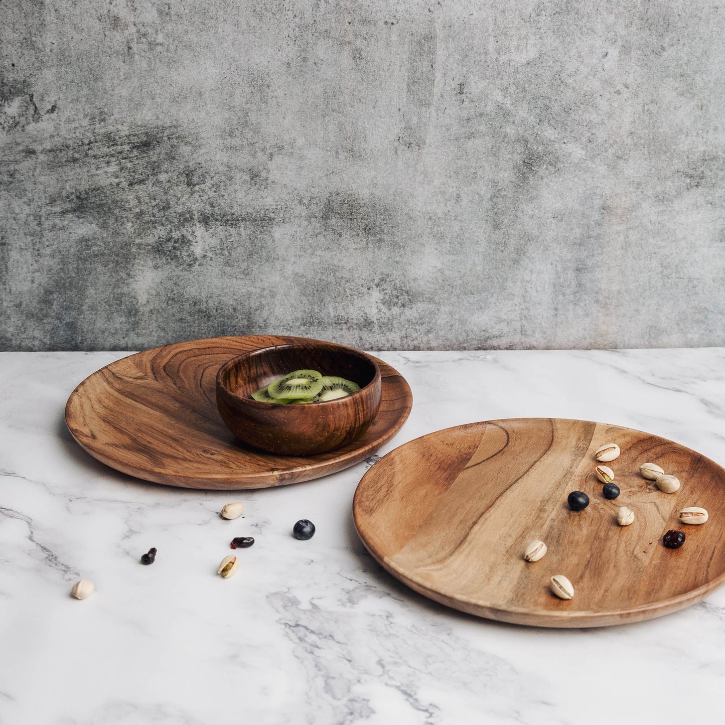 Dune Acacia Wood Plates | Set of 2 Large Plates