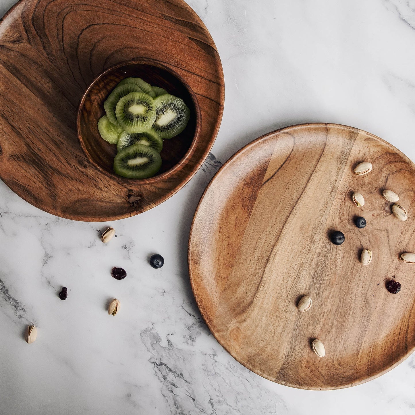 Dune Acacia Wood Plates | Set of 2 Large Plates