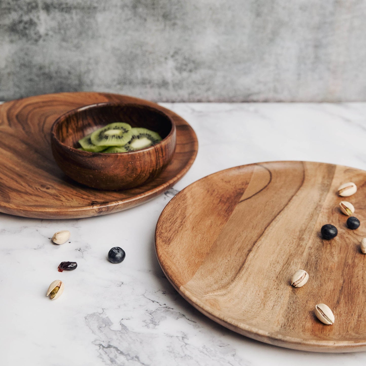 Dune Acacia Wood Plates | Set of 2 Large Plates