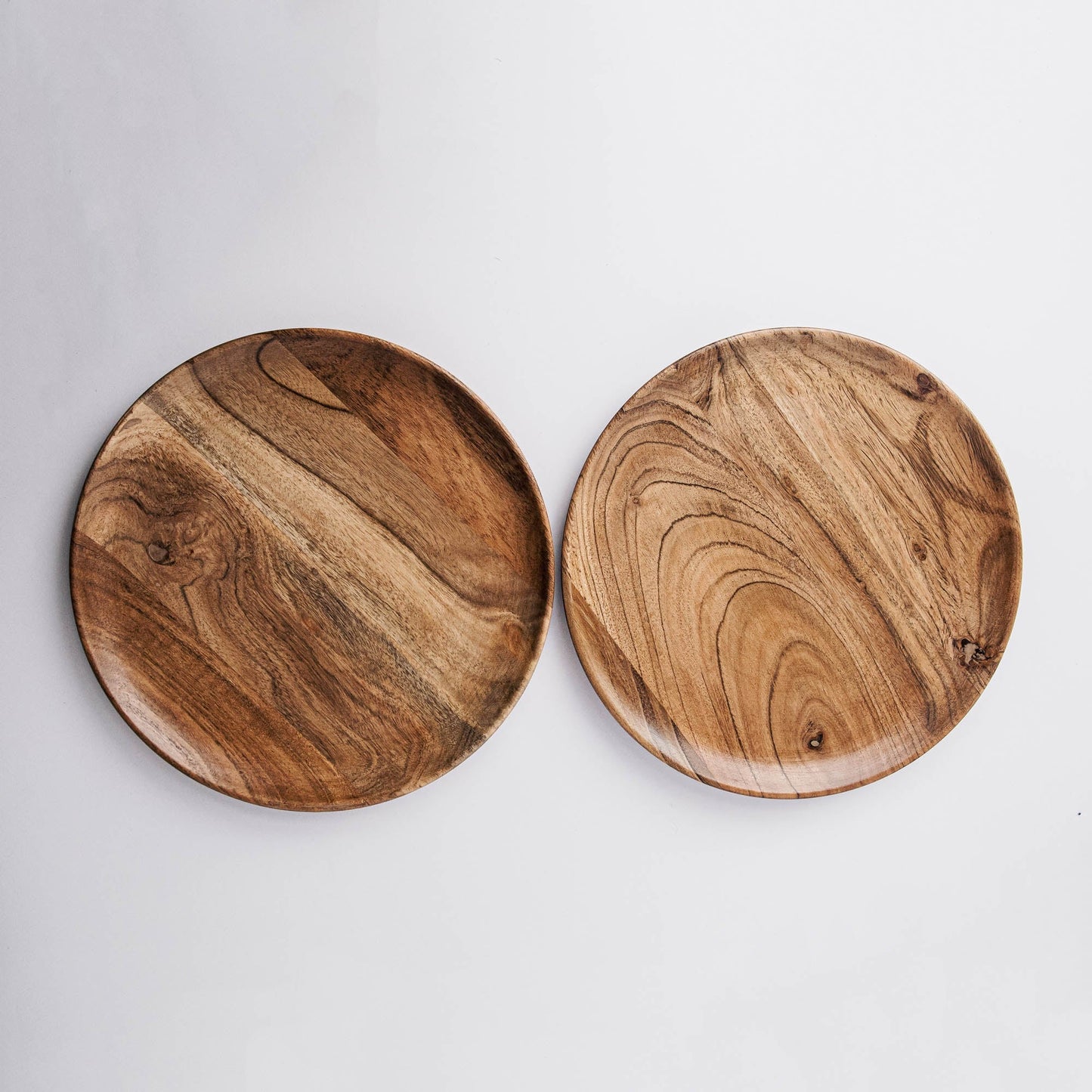 Dune Acacia Wood Plates | Set of 2 Large Plates