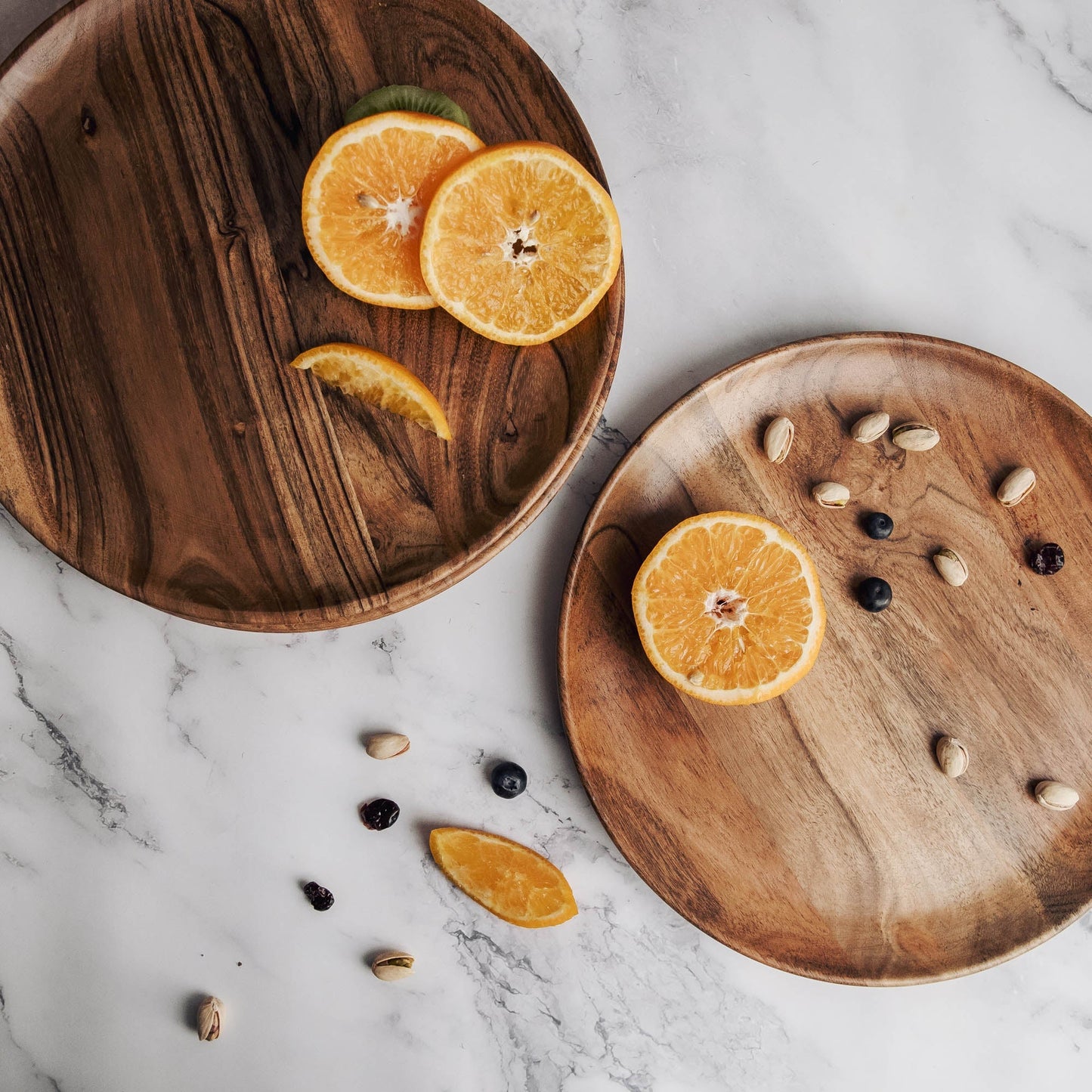 Dune Acacia Wood Plates | Set of 6 Large Plates