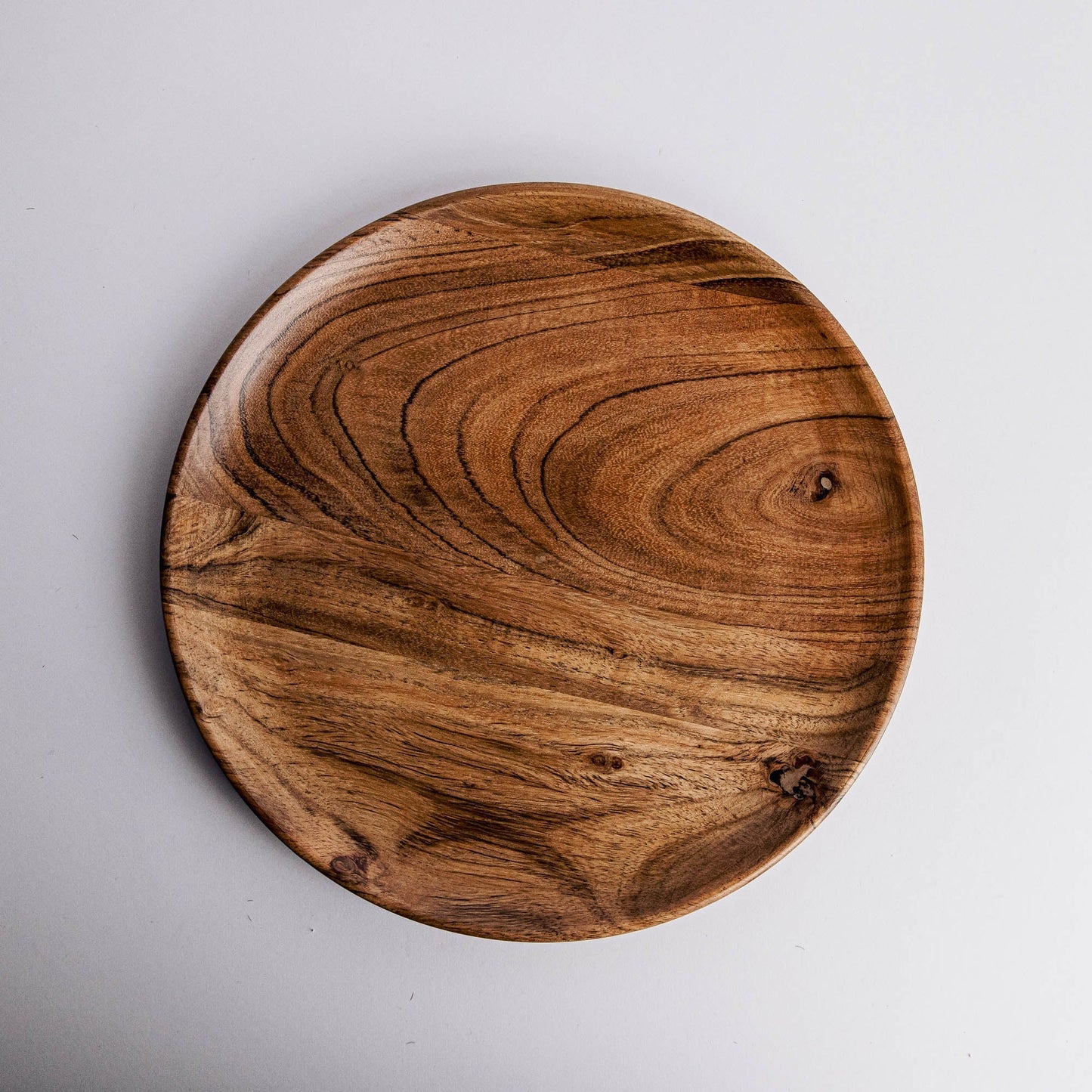 Dune Acacia Wood Plates | Set of 6 Large Plates