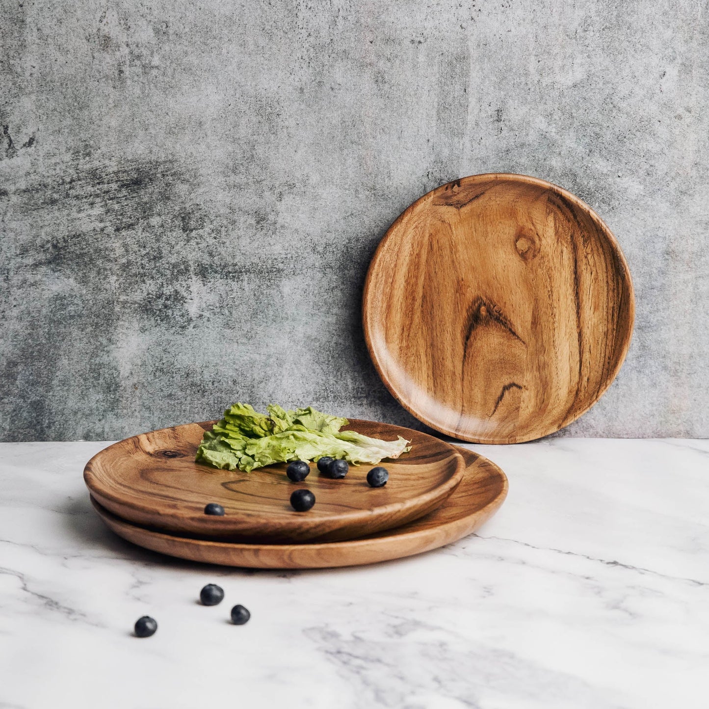 Dune Acacia Wood Plates | Set of 2 Small Plates