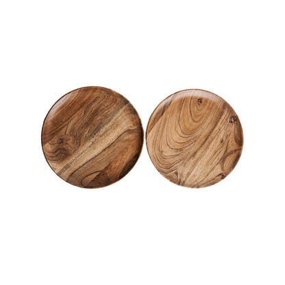 Dune Acacia Wood Plates | Set of 2 Small Plates