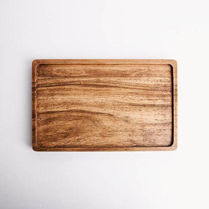 Dahlia Rectangular Acacia Wood Platter Serving Tray