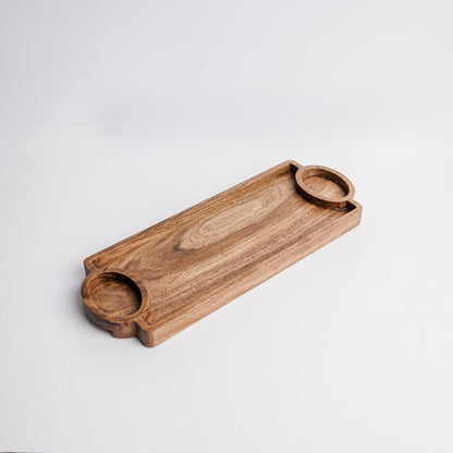Datona Rectangular Acacia Wood Dip Serving Platter
