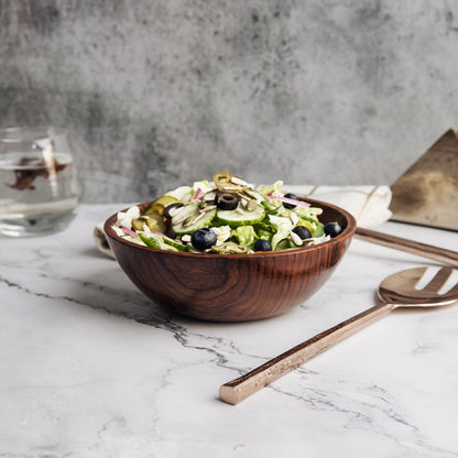 Dora Bowl | Handcrafted Sheesham Wood Serving Bowl