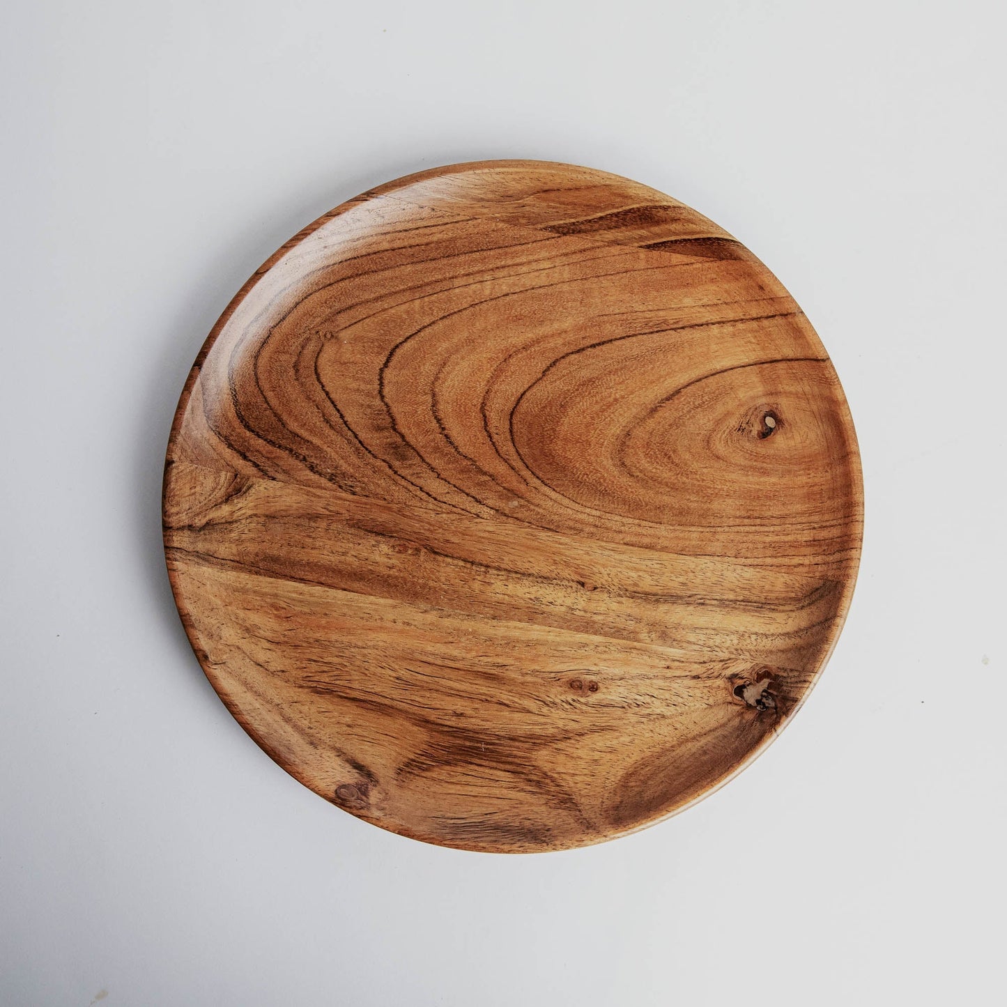 Dune Acacia Wood Plate Set 2-Piece Dinnerware