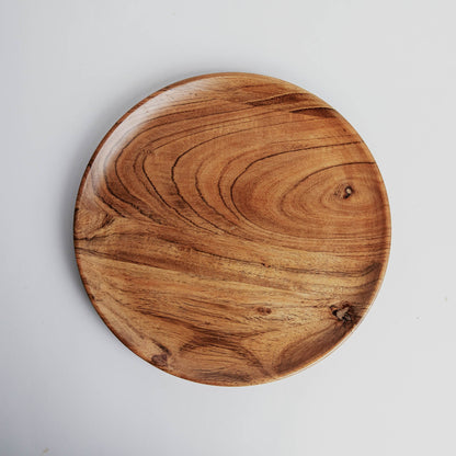 Dune Acacia Wood Plate Set 2-Piece Dinnerware
