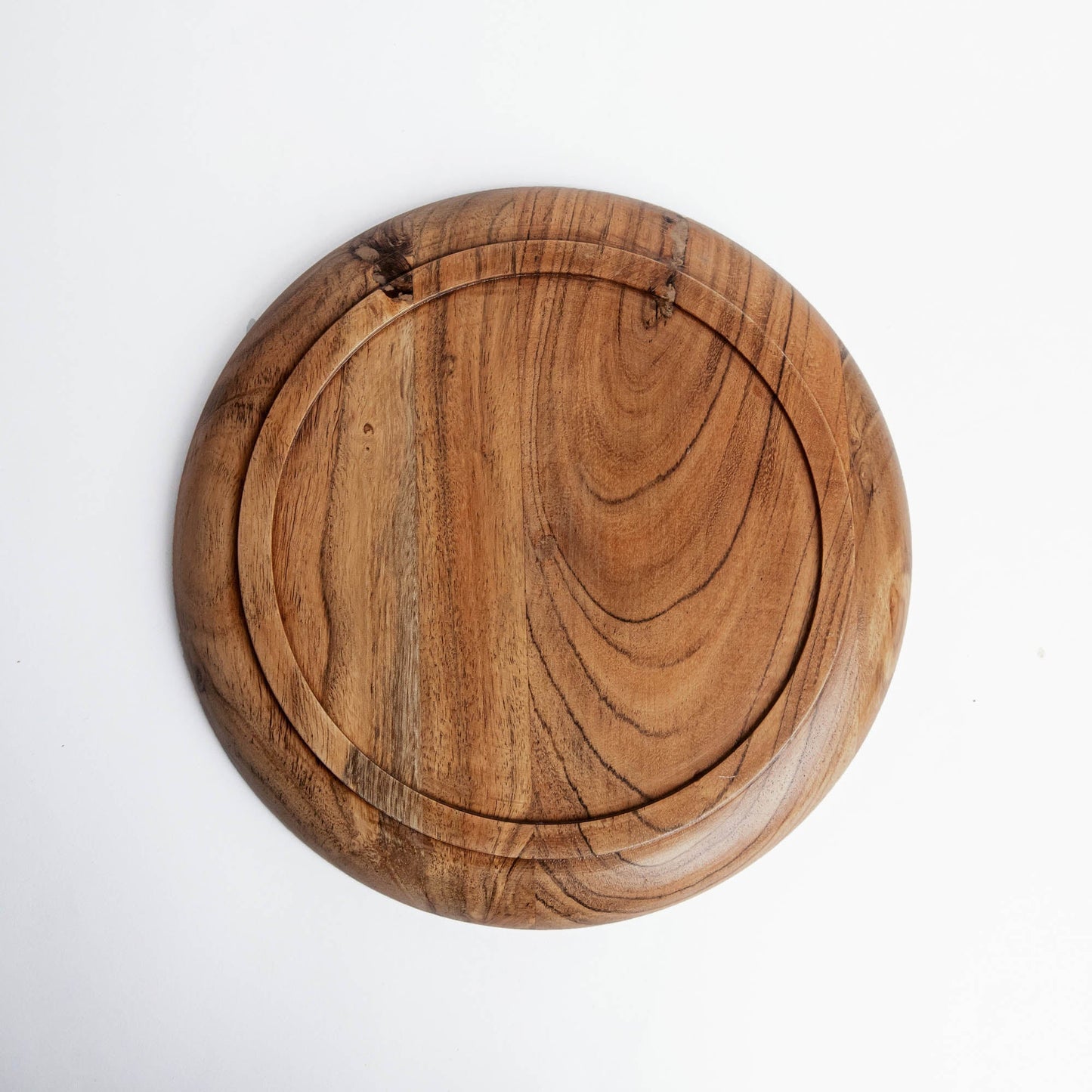 Dune Acacia Wood Plate Set 2-Piece Dinnerware