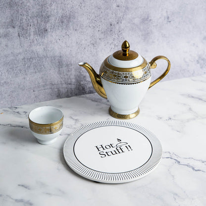 Hot Stuff Marble Trivet | Heat-Resistant Modern Pot Holder
