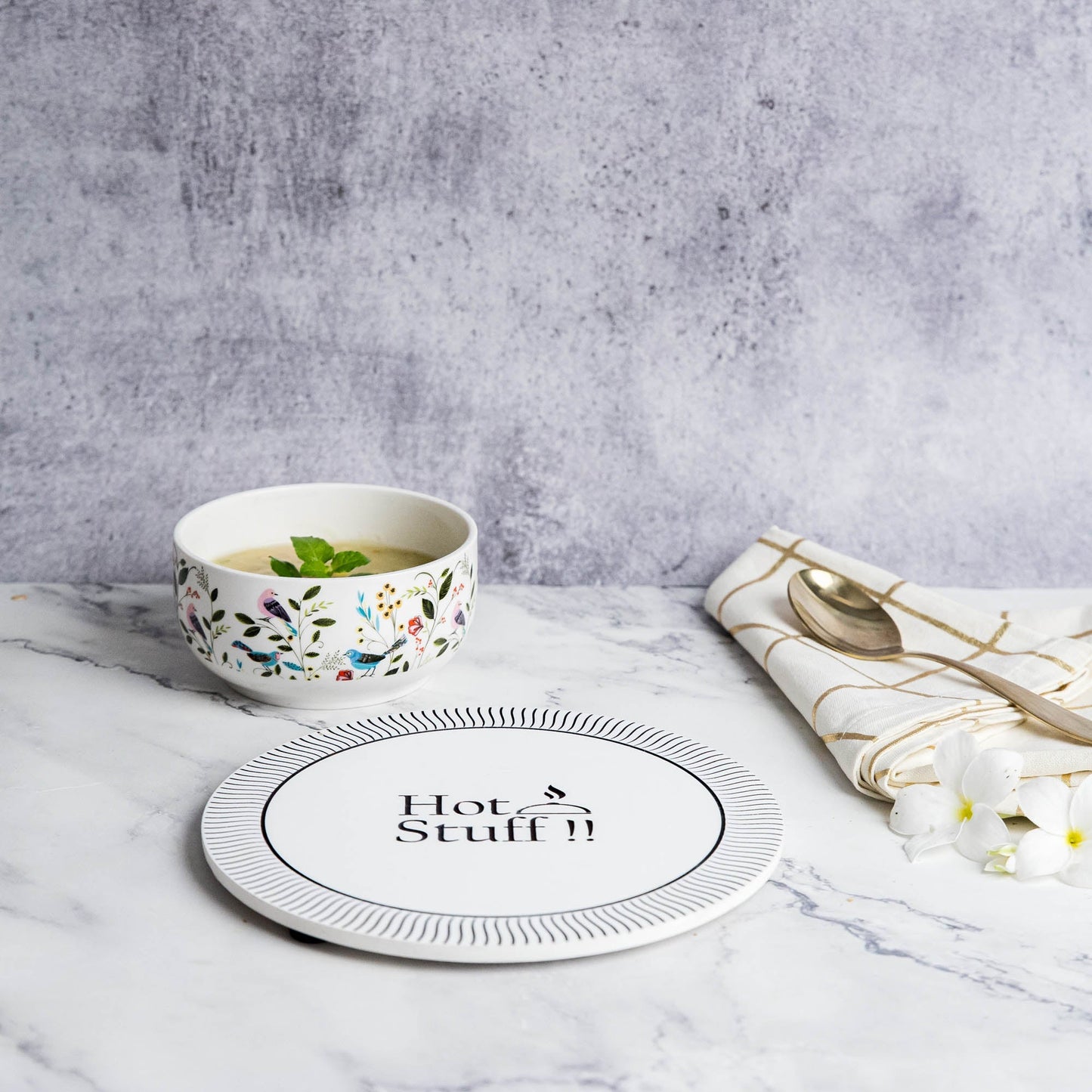 Hot Stuff Marble Trivet | Heat-Resistant Modern Pot Holder