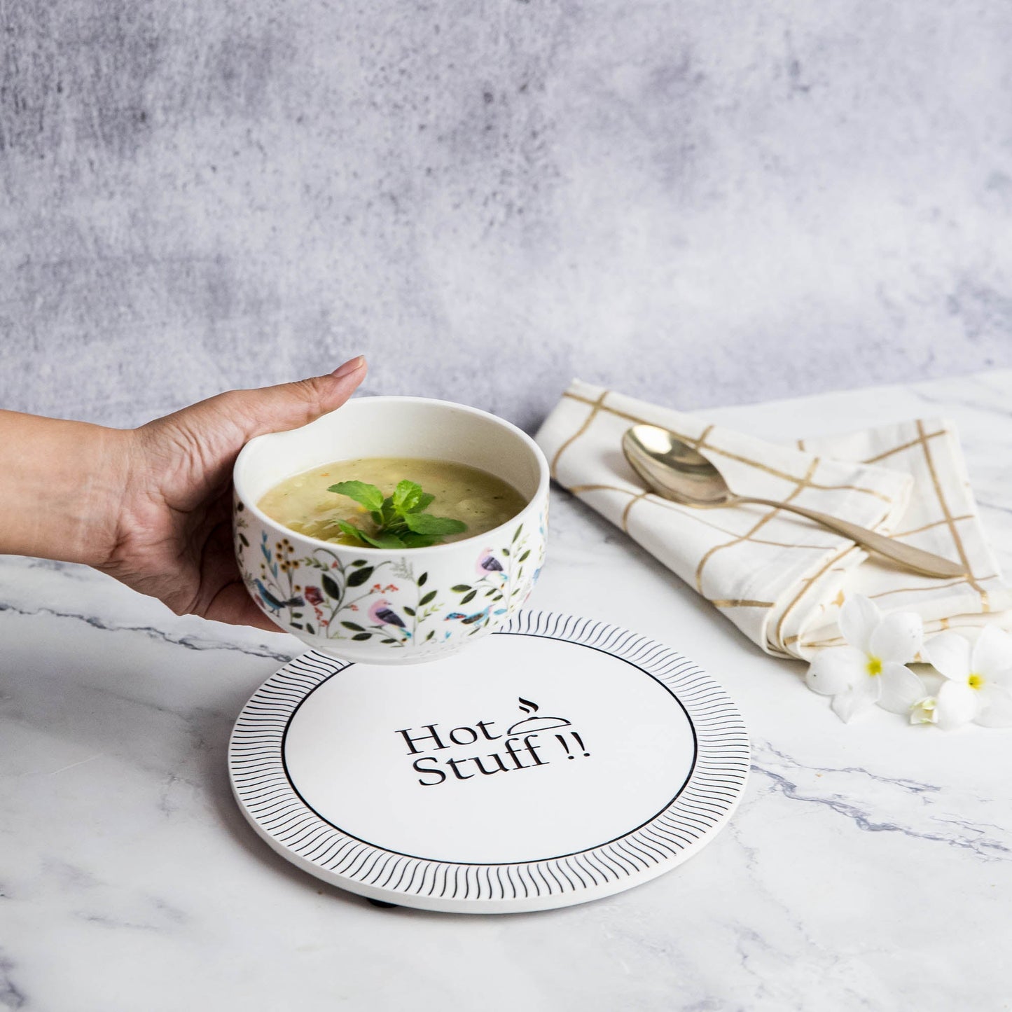 Hot Stuff Marble Trivet | Heat-Resistant Modern Pot Holder
