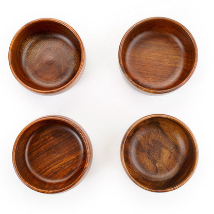 Baro Sheesham Wood Small Serving Bowl Set of 4