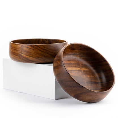 Baro Sheesham Wood Bowl | Medium Round Serving Bowl | Set of 2