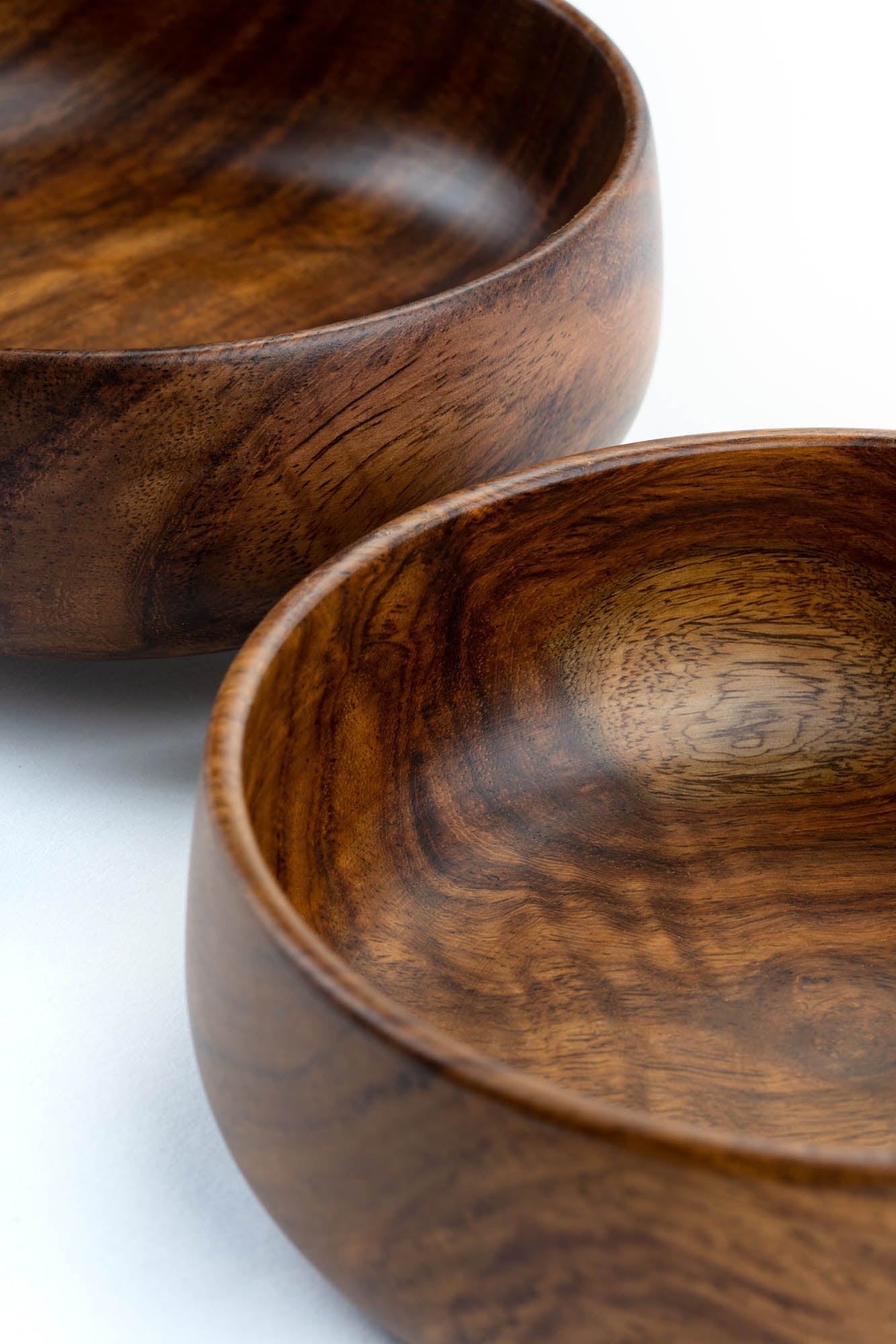 Baro Sheesham Wood Bowl | Medium Round Serving Bowl | Set of 2