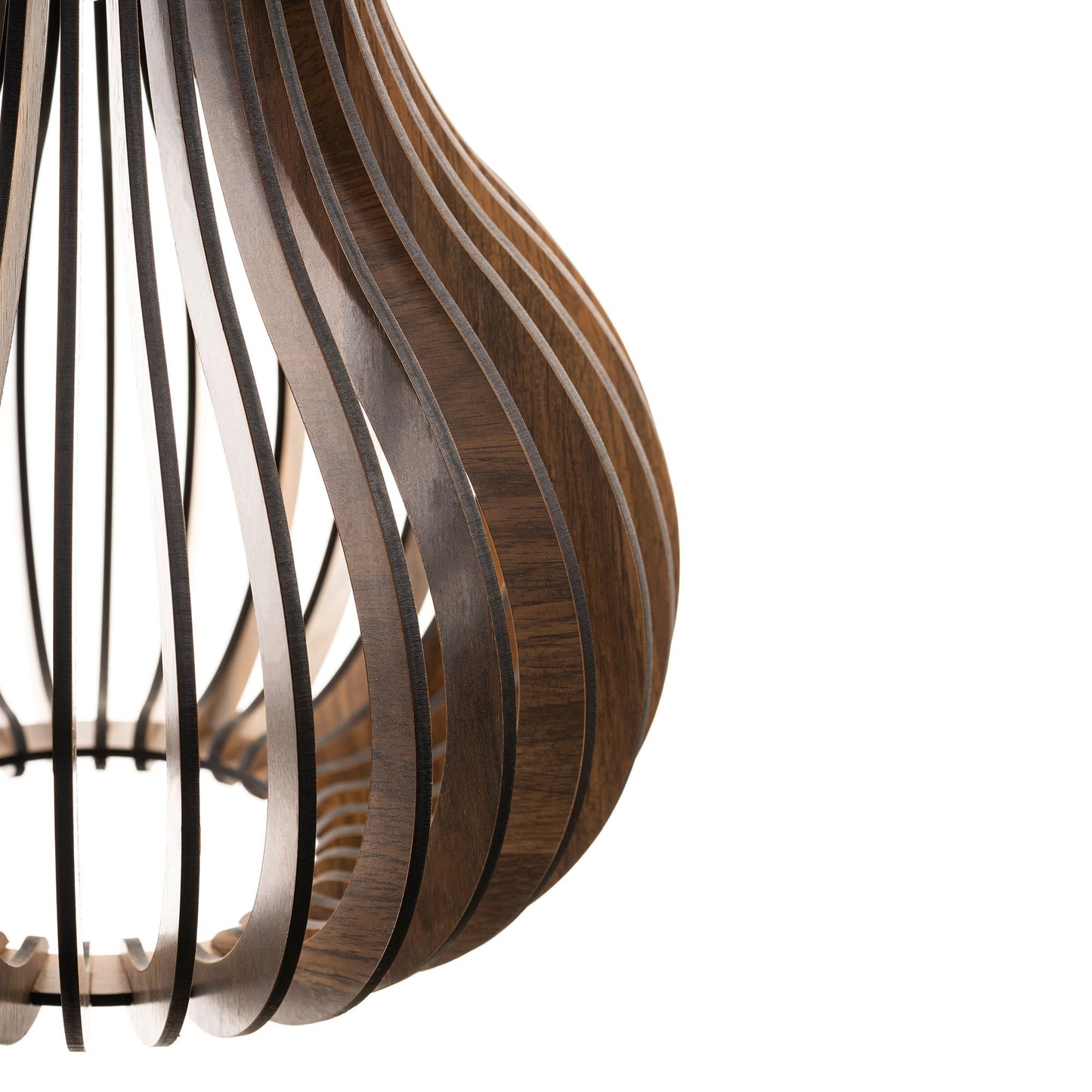 Barua Pine Wood Teardrop Ceiling Pendant Lamp