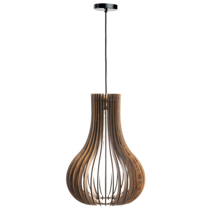Barua Pine Wood Teardrop Ceiling Pendant Lamp