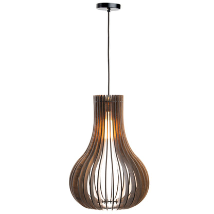 Barua Pine Wood Teardrop Ceiling Pendant Lamp
