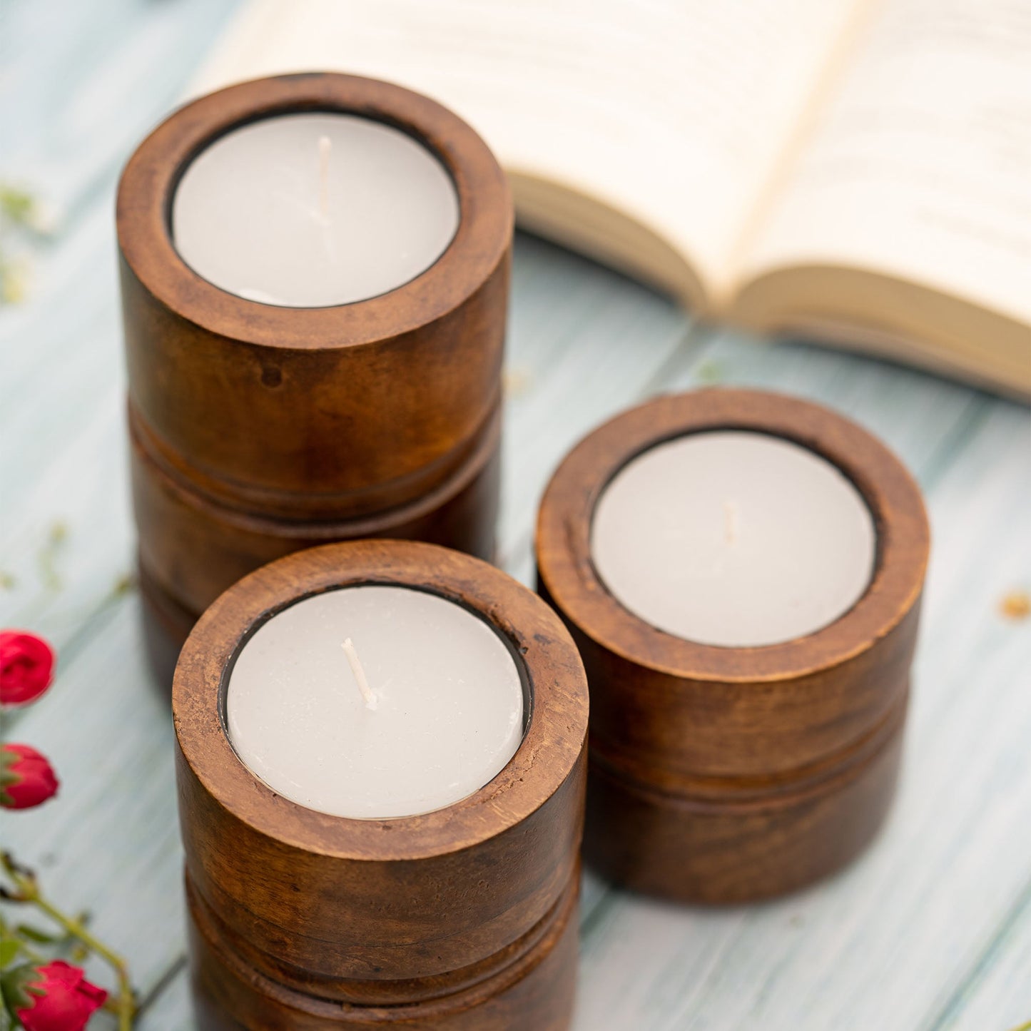 Baku Mango Wood Tealight Candle Holder