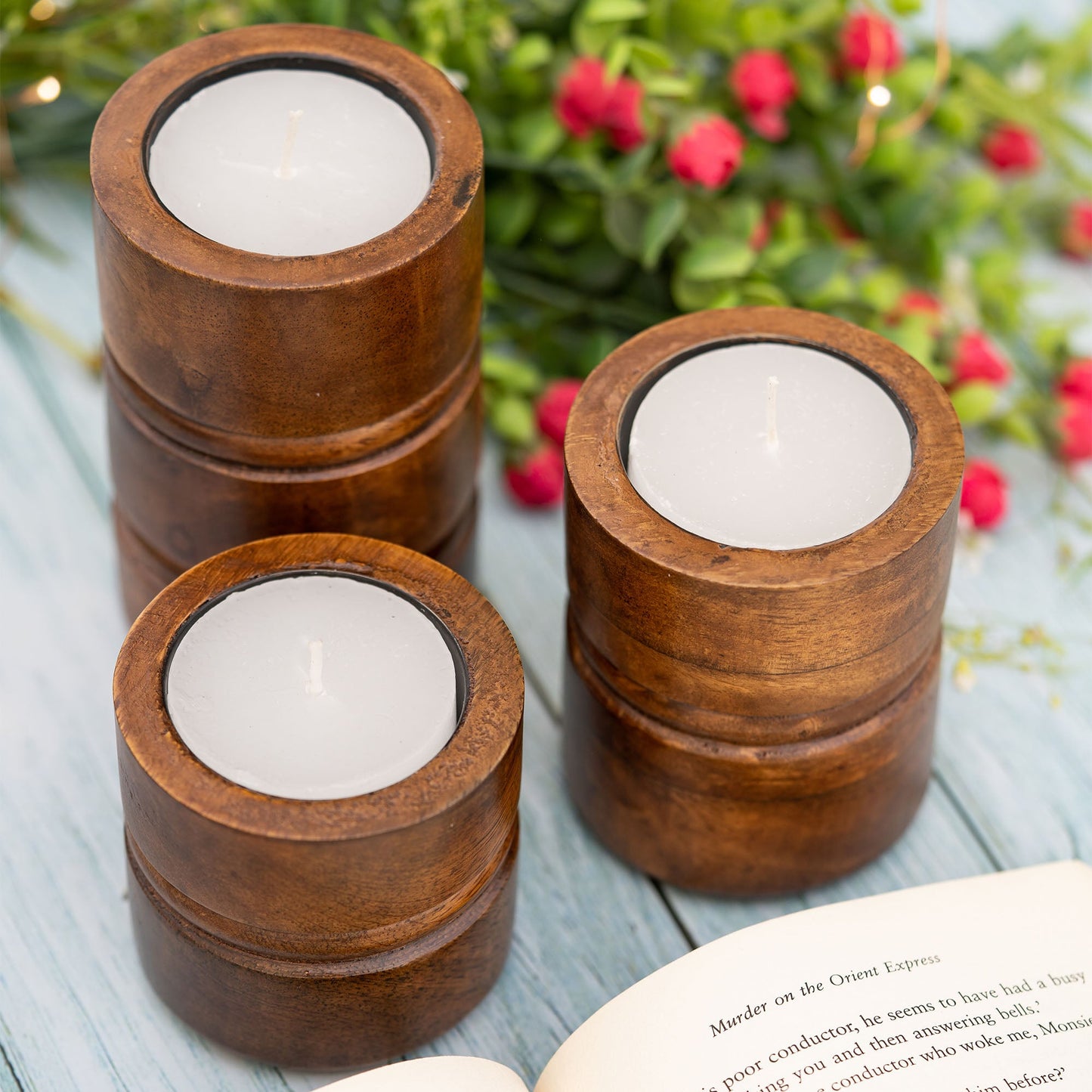 Baku Mango Wood Tealight Candle Holder