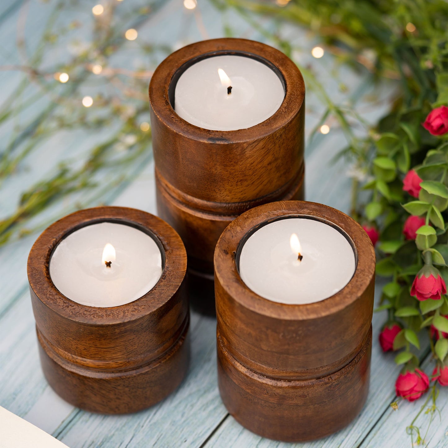 Baku Mango Wood Tealight Candle Holder