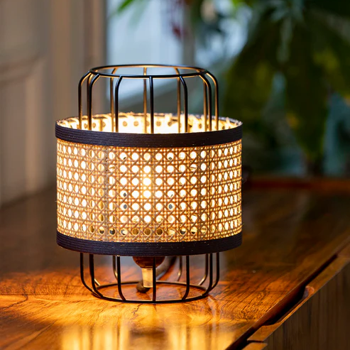 Alia Handcrafted Rattan Table Lamp