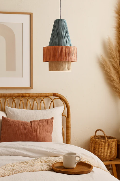 Tanya Handcrafted Raffia Hanging Light