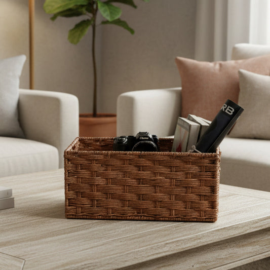 Tanya Handwoven Bamboo Rattan Storage Basket