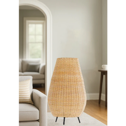 Raina Handcrafted Bamboo Floor Lamp