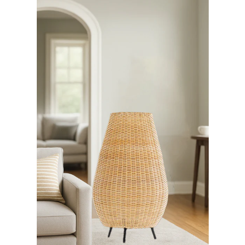 Raina Handcrafted Bamboo Floor Lamp