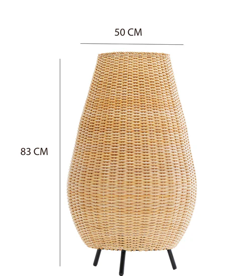 Raina Handcrafted Bamboo Floor Lamp