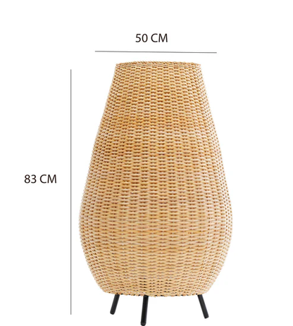 Raina Handcrafted Bamboo Floor Lamp
