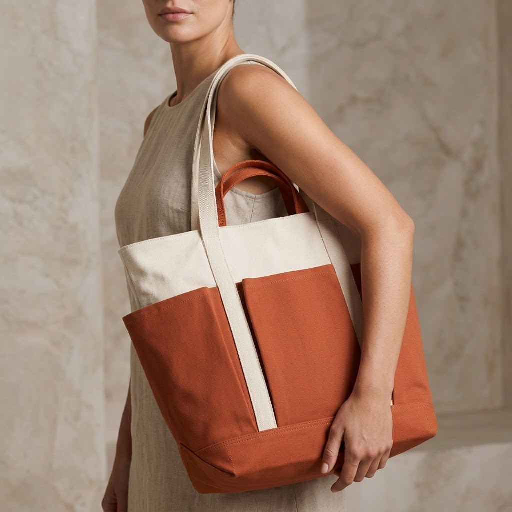 The Verde Panel Tote bag