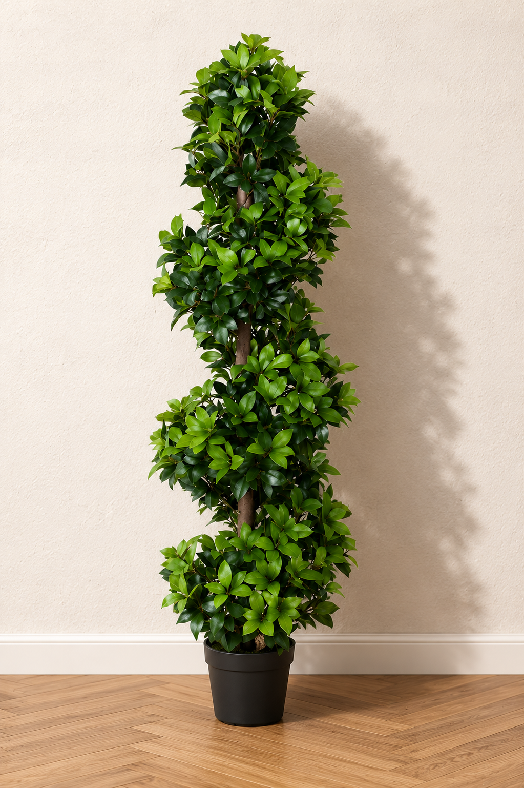 Topiary spiral Faux Plant – 59” Tropical Indoor Decor