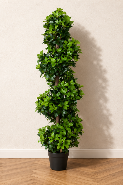 Topiary spiral Faux Plant – 59” Tropical Indoor Decor
