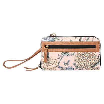Trellis Wristlet Canvas Wallet