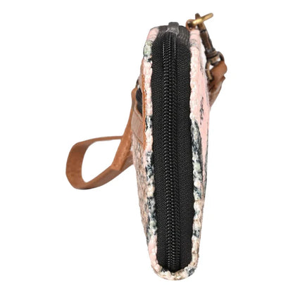 Trellis Wristlet Canvas Wallet