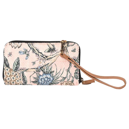 Trellis Wristlet Canvas Wallet