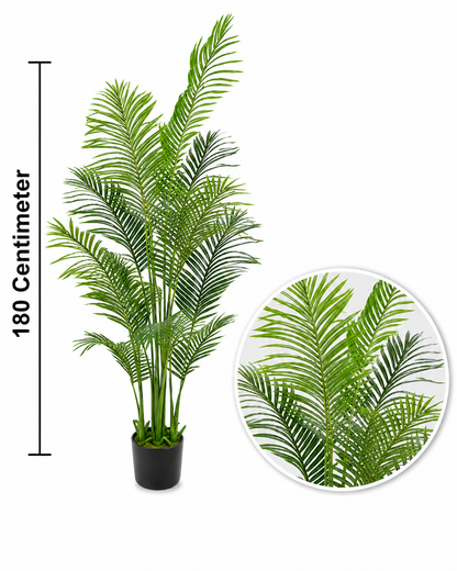 Artificial Tropical Palm Tree - 70.87″ Tall Faux Plant