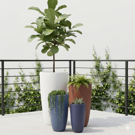 Tulip Rustic Fiberglass Planter