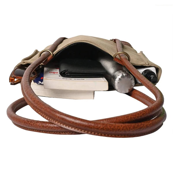 Two in One Convertible Handbag : Beige