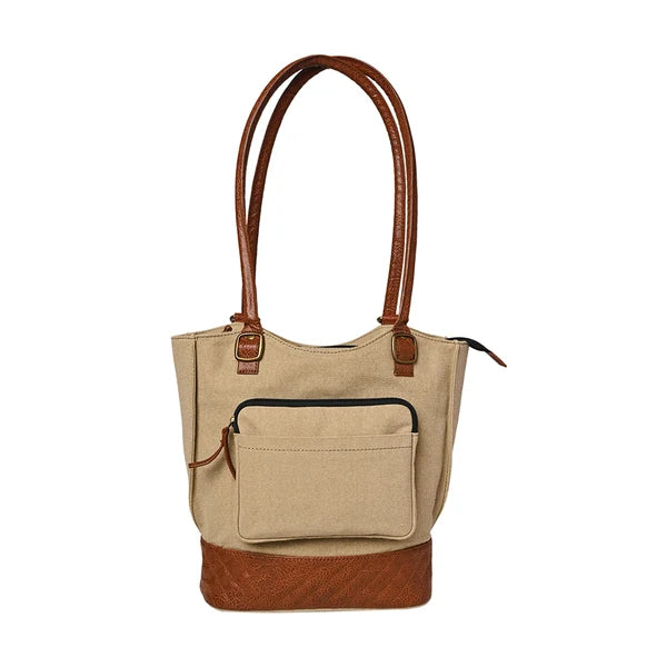 Two in One Convertible Handbag : Beige