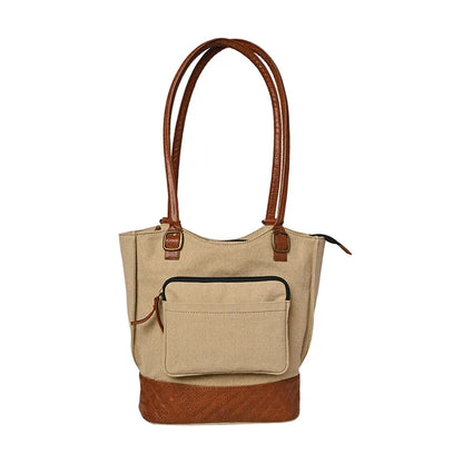 Two in One Convertible Handbag : Beige